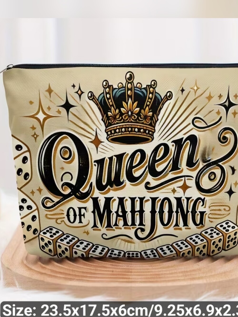 QUEEN OF MAHJONG 9x9 MULTIPLE USE  BAG NEW MAHJONG PLAYER COIN MAKE ACCESSORY